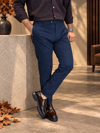 Erkek Slim Fit Lacivert Renk Kumaş Pantolon