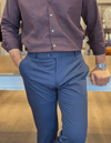 Erkek Slim Fit Lacivert Renk Kumaş Pantolon