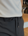 Erkek Slim Fit Siyah Renk İpli Jogger Pantolon