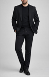Erkek Slim Fit Siyah Renk İpli Spor Takım Elbise