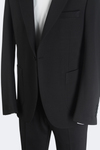 Erkek Slim Fit Siyah Renk İpli Spor Takım Elbise