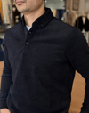 Erkek Slim Fit Siyah Renk Kadife Sweatshirt