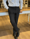 Erkek Slim Fit Siyah Renk Kumaş Pantolon