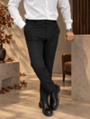 Erkek Slim Fit Siyah Renk Kumaş Pantolon