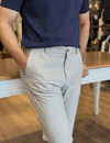 Erkek Slim Fit Taş Renk İpli Jogger Pantolon
