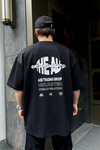 A3B Pass Premium Kumaş Siyah Oversize Tshirt T606