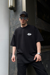A3B Pass Premium Kumaş Siyah Oversize Tshirt T606