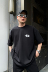 A3B Pass Premium Kumaş Siyah Oversize Tshirt T606