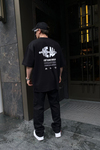 A3B Pass Premium Kumaş Siyah Oversize Tshirt T606