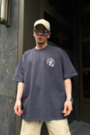 A3B Society Premium Kumaş Füme Oversize Tshirt T605