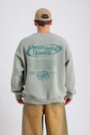 Acid Wash Açık Yeşil Oversize Sweatshirt SW1130