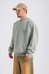 Acid Wash Açık Yeşil Oversize Sweatshirt SW1130