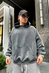 Acid Wash Antrasit Oversize Sweatshirt SW967
