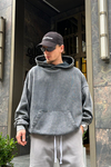 Acid Wash Antrasit Oversize Sweatshirt SW967
