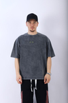Acid Wash Baskılı Pm Oversize Tshirt T951