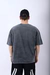 Acid Wash Baskılı Pm Oversize Tshirt T951