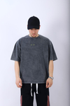 Acid Wash Baskılı Pm Oversize Tshirt T951