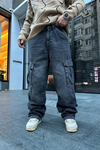 Acid Wash Bdg Combat Jean Pantolon P808