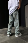 Acid Wash Dikiş Detay Baggy Jean Pantolon P869