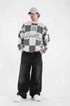 Acid Wash Füme Baggy Jean Pantolon P1156