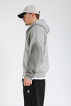 Acid Wash Gri Rise Regular Fit Zipper Hoodie SW1392