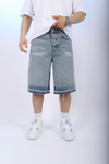Acid Wash Jean Şort S249