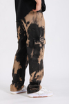 Acid Wash Kahve Cepli Baggy Jean  P1013