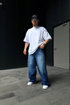 Acid Wash Koyu Mavi Jean Pantolon P880
