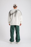 Acid Wash Krem Oversize Rv Sweatshirt SW1136