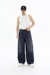 Acid Wash Mavi Baggy Jean Pantolon