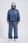 Acid Wash Mavi Oversize Eşofman Takımı TKM147