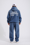 Acid Wash Mavi Oversize Eşofman Takımı TKM147