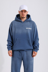 Acid Wash Mavi Oversize Eşofman Takımı TKM147