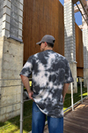Acid Wash Nakışlı Füme Oversize Tshirt T1096