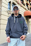 Acid Wash Nakışlı Oversize Sweatshirt SW860