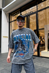 Acid Wash Official Baskılı Oversize Tshirt T682