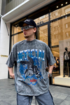 Acid Wash Official Baskılı Oversize Tshirt T682