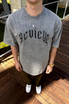 Acid Wash Rv Gri Oversize Tshirt T1077