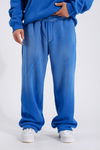 Acid Wash Saks Mavi Oversize Eşofman Takımı TKM150