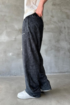 Acid Wash Siyah Baggy Eşofman Altı