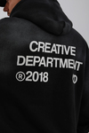 Acid Wash Siyah Kapşonlu Oversize Rv Sweatshirt SW1140