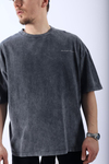 Acid Wash Society Baskılı Oversize Tshirt T953
