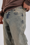 Acid Wash Straight Jean Pantolon P1015