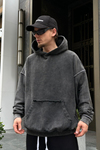 Acid Wash Ters Dikiş Oversize Sweatshirt SW955