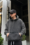 Acid Wash Ters Dikiş Oversize Sweatshirt SW955