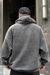 Acid Wash Ters Dikiş Oversize Sweatshirt SW955