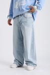 Açık Mavi Acid Wash Baggy Jean Pantolon P984