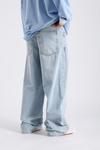 Açık Mavi Acid Wash Baggy Jean Pantolon P984
