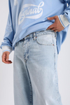 Açık Mavi Acid Wash Baggy Jean Pantolon P984