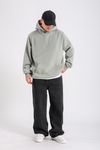 Açık Yeşil Oversize Basic Hoodie SW1277